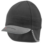A black winter cap with reflective trim and a gray visor, featuring the brand name 'Louis Garneau' on the front.