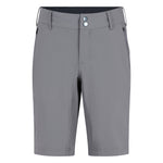 Gray shorts with a button on a white background