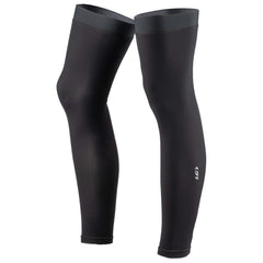 Black compression leg sleeves on a white background