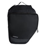 Black backpack with Garneau logo on a white background