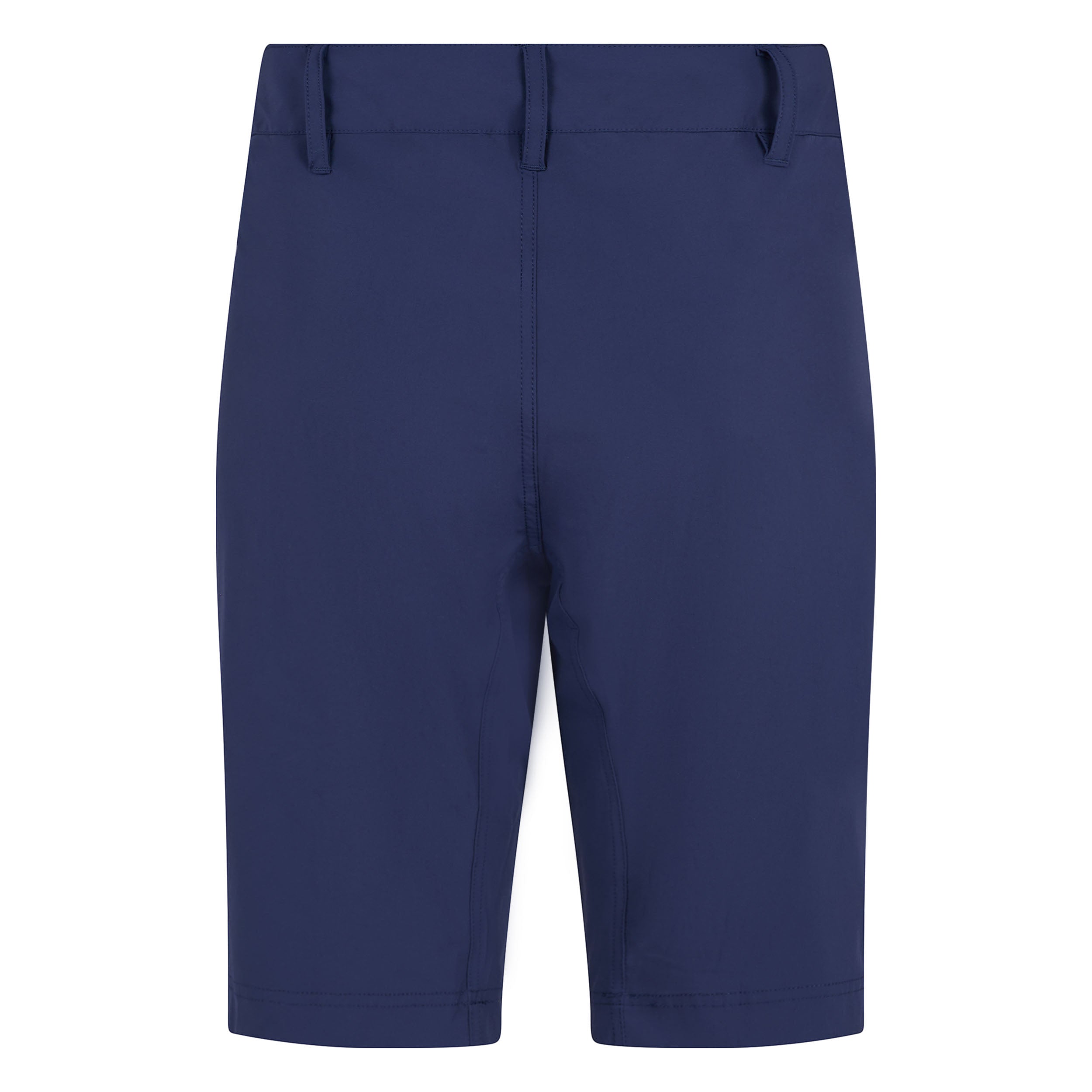 Navy blue shorts on a white background